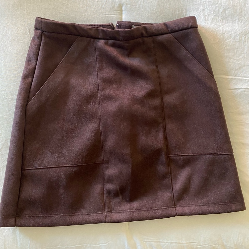Soft brown leather skirt, only tried on